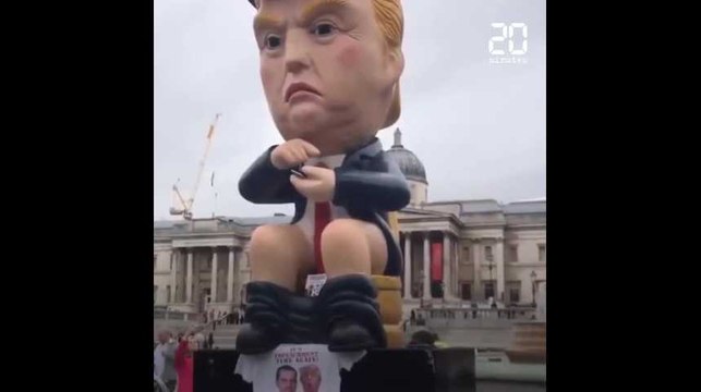 Une foule de Londoniens se moquent de Trump en pleine visite d'Etat