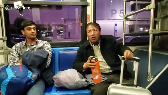 Spanish-speaking man during bizarre pro-Trump tirade tells commuters to 'go back to Europe', 'Muslims are trash' at Los Angeles airport