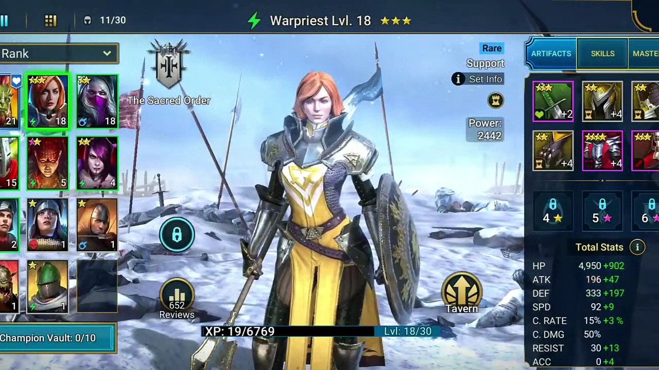 RAID Shadow Legends - Artifacts Upgrade Ep.10 - Gameplay Android-iOS 2019