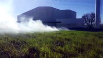 Incêndio em vegetação é registrado às margens da PRc-467 no Bairro Cataratas