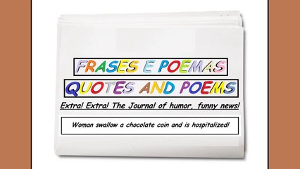 Funny news: Woman swallow a chocolate coin and is hospitalized! [Quotes and Poems]