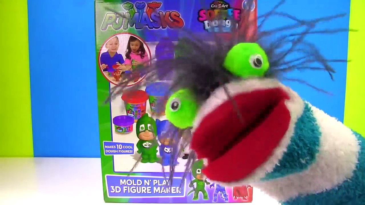 PJ Masks Mold 'n Play  Softee Dough Figure Maker DIY Disney Play-Doh Catboy Owlette