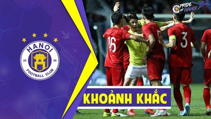 Cận cảnh tình huống Văn Hậu nằm sân sau pha va chạm mạnh với Thitiphan | HANOI FC