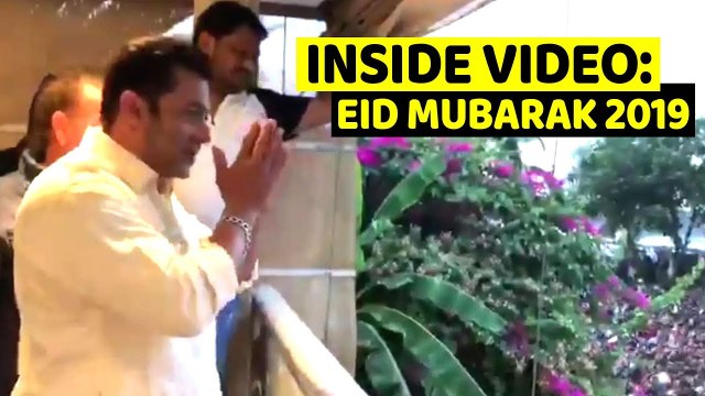 INSIDE VIDEO_ Salman Khan GREETS His Fans EID MUBARAK Out Side His House Galaxy