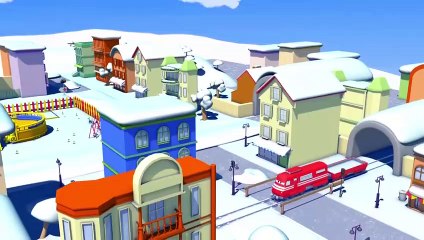 Troy le Train et le Chasse neige à Car City | Dessin animés pour enfants