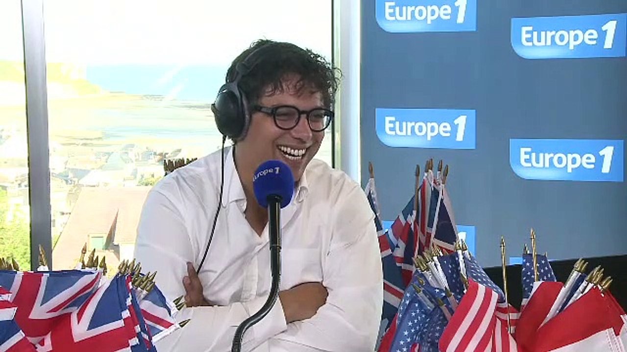 VGE raconte sa journée du 6 juin 1944 : "j'ai invité quelques amis à pique-niquer sur la plage d'Omaha" (Canteloup)