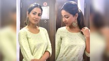 Hina Khan looks beautiful in pista green suit during Eid celebration; Check out | Boldksy