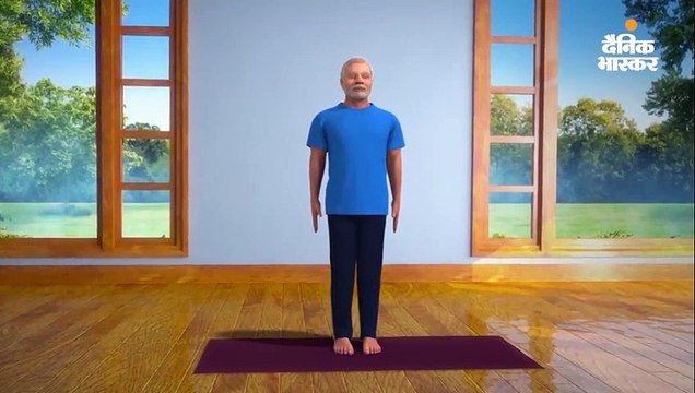 मोदी ने दूसरा वीडियो शेयर किया, ताड़ासन के फायदे बताए