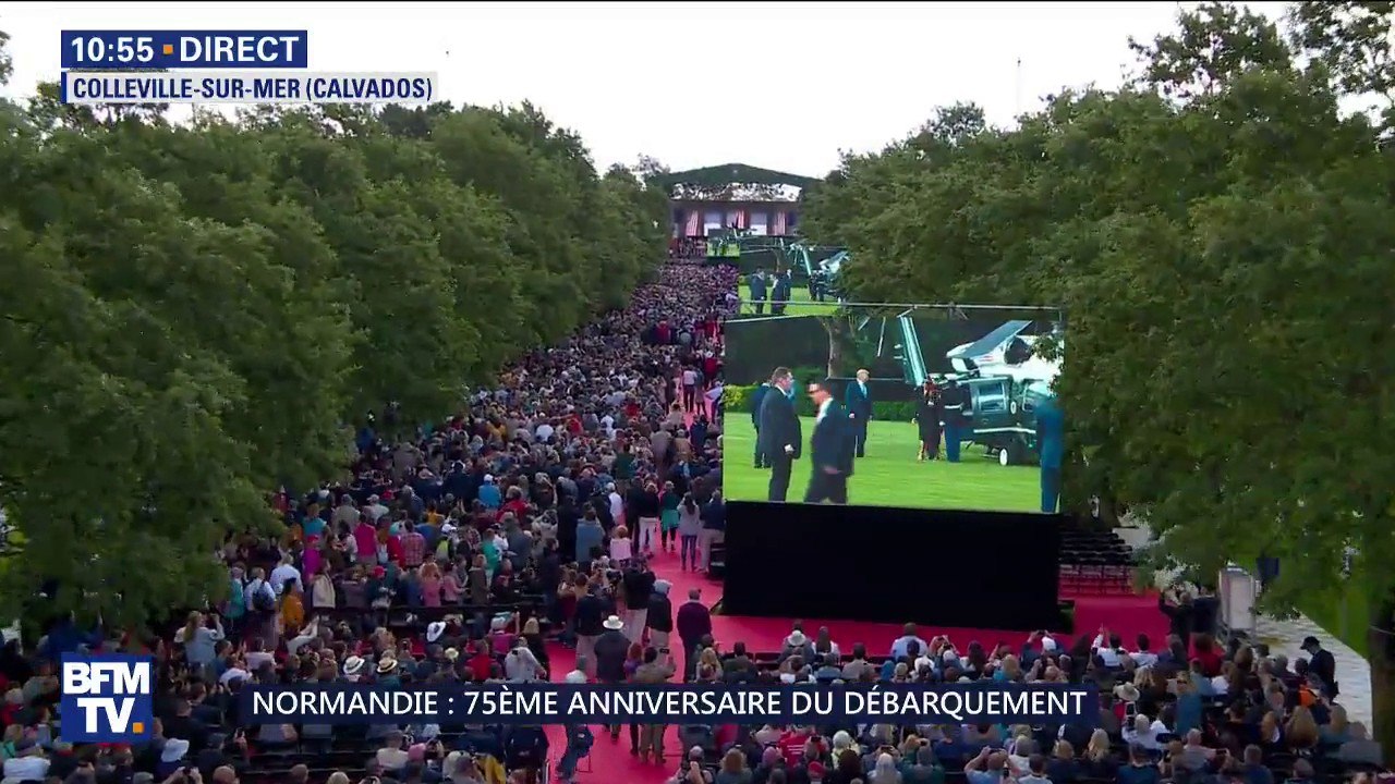 D-Day: Donald Trump arrive au cimetière américain de Colleville-sur-Mer pour une première commémoration