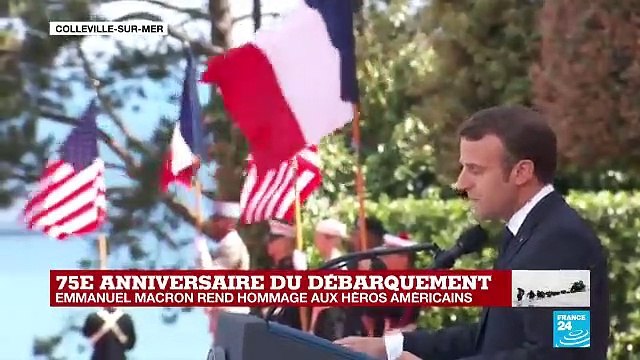 Commémoration du débarquement: Aujourd'hui, la France n'oublie pas tous ces combattants à qui elle doit de vivre libre (Emmanuel Macron)