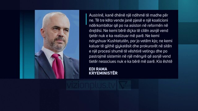 Rama për “Die Welt”: Bëmë reforma që vendet negociuese nuk i kanë - Lajme - Vizion Plus
