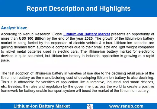 Lithium-ion Battery Market Forecast