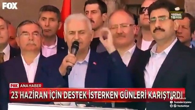 Binali Yıldırım bunu da yaptı: Aday olduğu seçimin tarihini unuttu