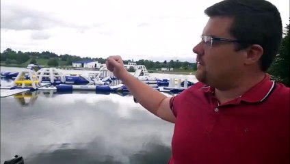 Pays de Montbéliard : Mathieu, gérant de la société Locavel présente l'aquatik parc à la base nautique