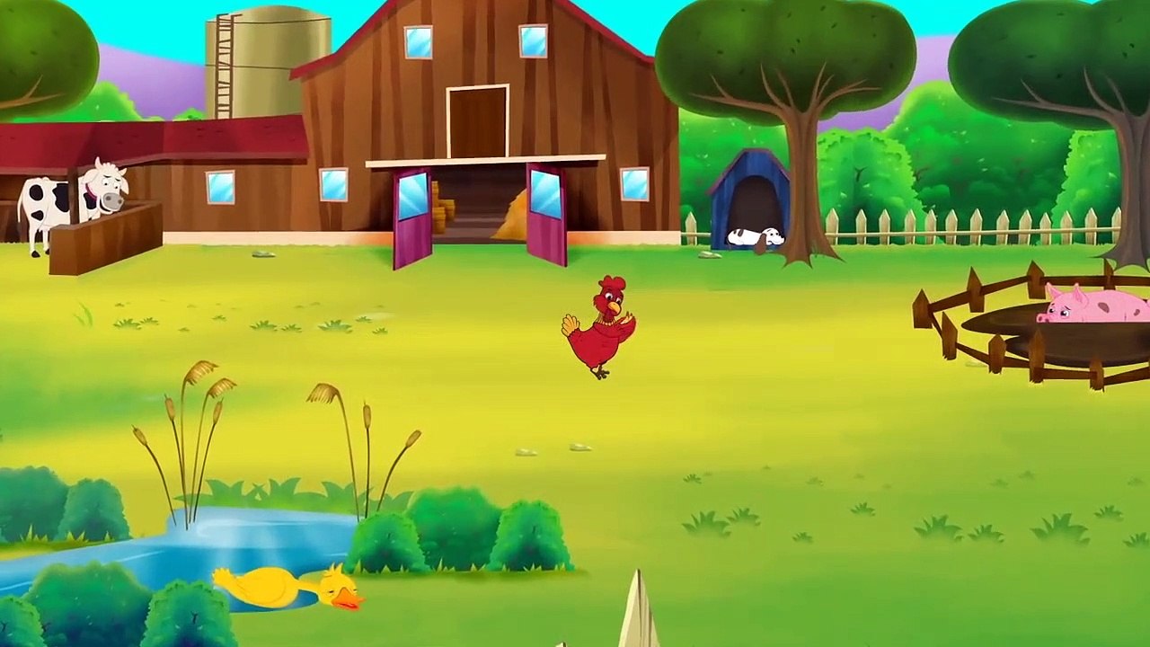 La petite Poule Rousse | 1 Conte + 4 comptines et chansons  - dessins animés en français