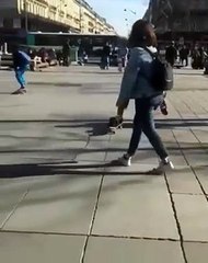 Ce chiot est excellent au skate-board. Admirez !