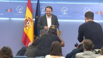 Iglesias comparece ante los medios tras su entrevista con el Rey