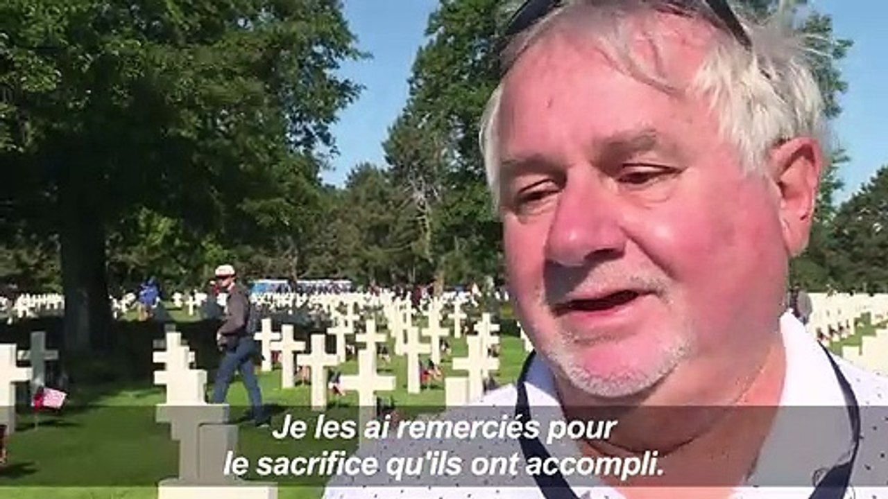 D-Day: émotion au cimetière américain de Colleville-sur-Mer