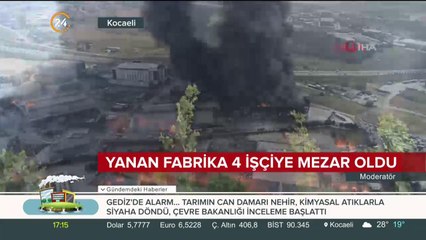 Kocaeli'deki fabrika yangını