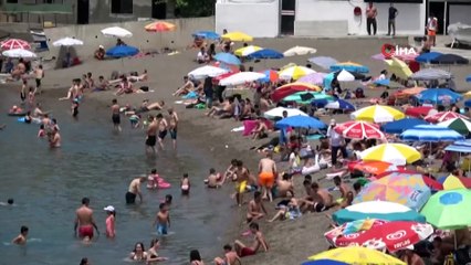 Bayramın son gününde denize akın ettiler