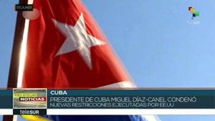 Presidente de Cuba condena medidas coercitivas de EEUU