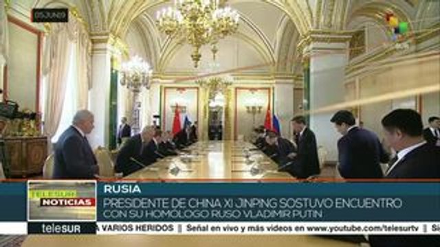 Presidentes de Rusia y China se reúnen en Moscú