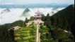 Stunning sea of clouds turns Chinese town into a cinematic scene