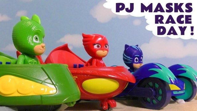 PJ Masks Race Day with Disney Pixar Cars 3 Lightning McQueen with Marvel Avengers 4 Endgame & DC Comics Superheroes in this Learn Colors Learn English Full Episode
