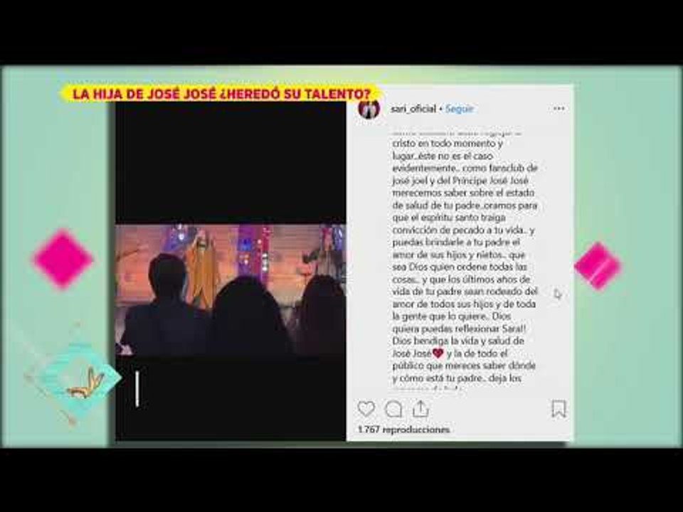 Hija de José José criticada por subir video cantando canciones cristianas | De Primera Mano