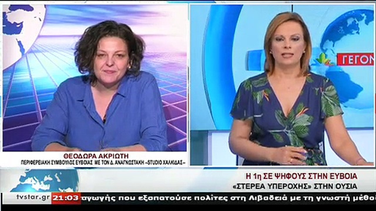 Η περιφερειακή σύμβουλος Ευβοιας με τον Δ.ΑΝΑΓΝ...