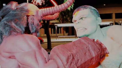 Hulk vs Hellboy with  Behind the scenes included