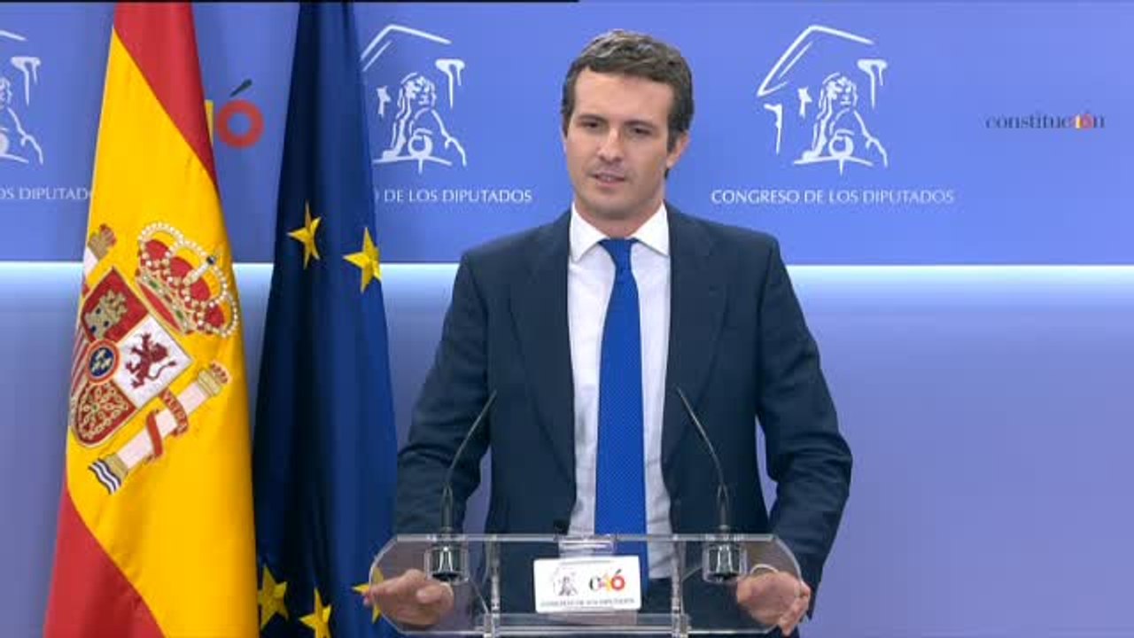Casado: "El PP no va a apoyar la investidura de Sánchez porque los españoles nos encargaron el 28 de abril liderar la oposición y porque no nos fiamos de él"