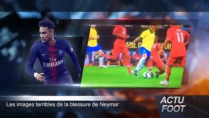 Les images terribles de la blessure de Neymar