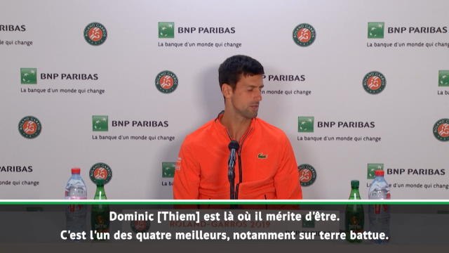 Roland-Garros - Djokovic : Thiem est là où il mérite d'être