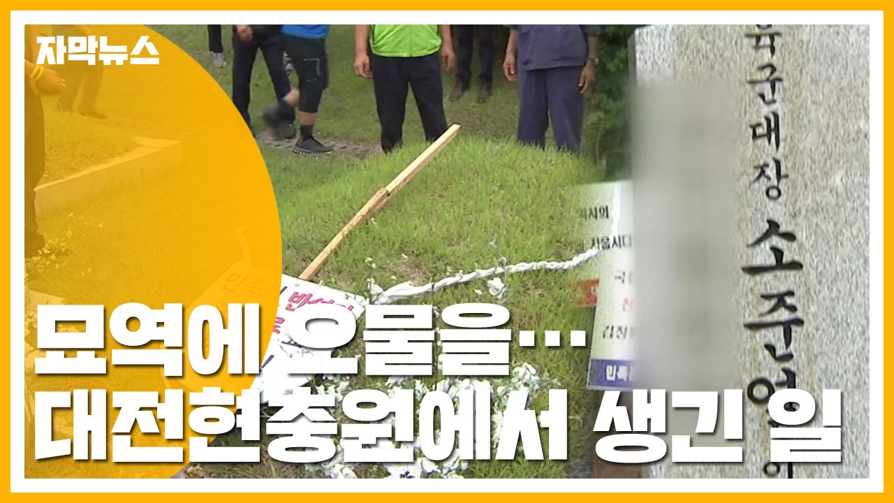 [자막뉴스] 묘역에 오물을...현충일 현충원에서 생긴 일 / YTN