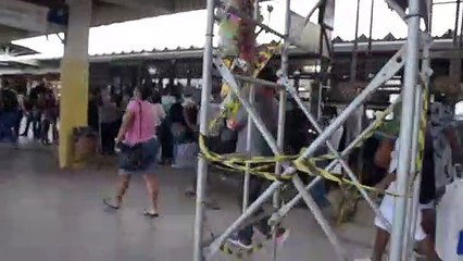 Andaime é instalado para escorar estrutura do Terminal de Carapina