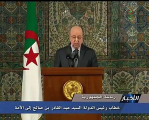 Bensalah: discours intégral du chef de l'Etat à la Nation