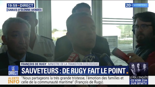 Naufrage aux Sables-d'Olonne: les consignes de sécurité météorologiques doivent être respectées. dit François de Rugy