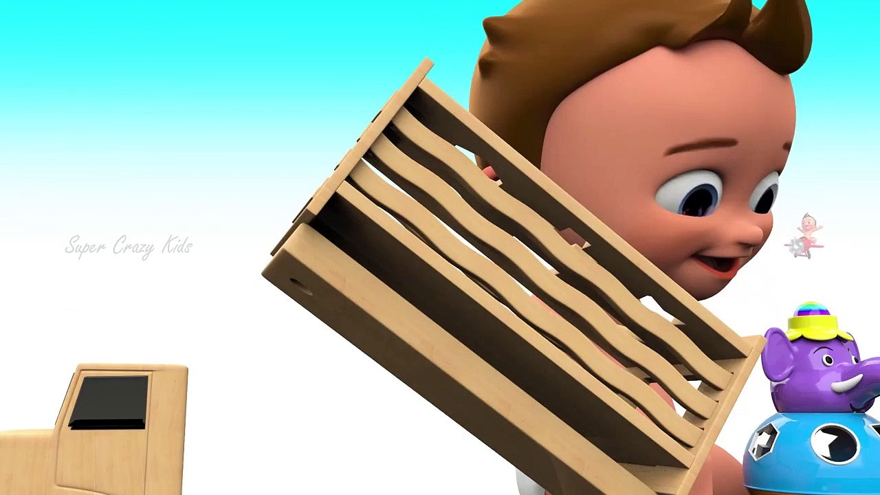 Learn Colors for Children with Baby Elephant Toy Shapes Truck 3D Kids Toddler Learning Educational