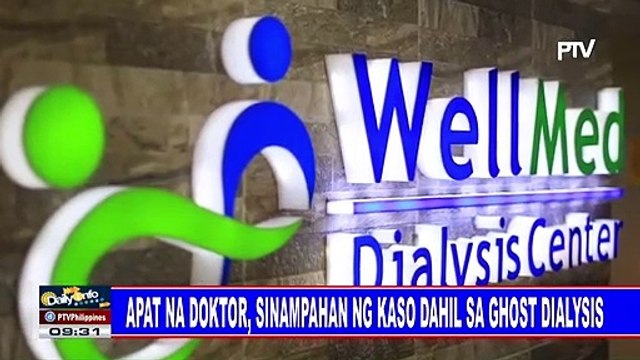 Apat na doktor, sinampahan ng kaso dahil sa ghost dialysis