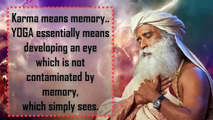 Can You Become Free From Memory - Sadhguru about Karma