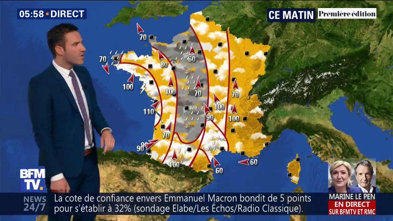 Des vents à plus de 100km/h attendus... La tempête Miguel arrive par l'Ouest ce vendredi 