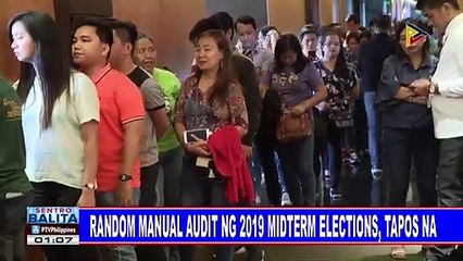Random manual audit ng 2019 midterm elections, tapos na; 99.99% overall accuracy rate, naitala