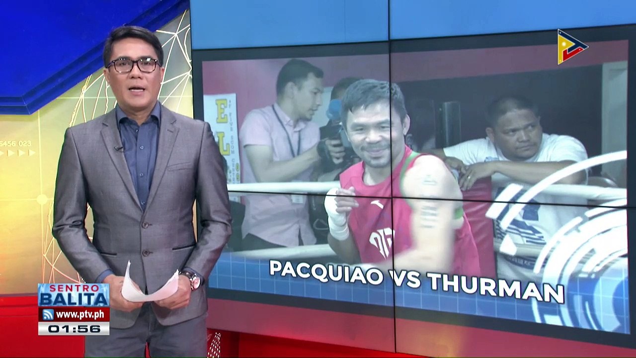 Pacquiao, todo-ensayo na para sa laban vs Thurman