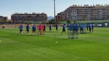 Entrenamiento del Málaga en la Previa ante el Elche