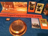 Vintage Metal Copper and Brass Colander, Strainer, Kitchen Decor, Hanging Decor