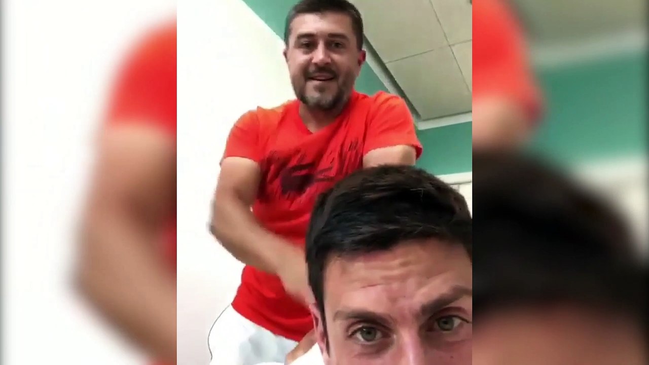 Novak Djokovic  before the semifinal #RG19