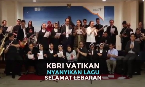 KBRI Vatikan Nyanyikan Lagu Selamat Lebaran