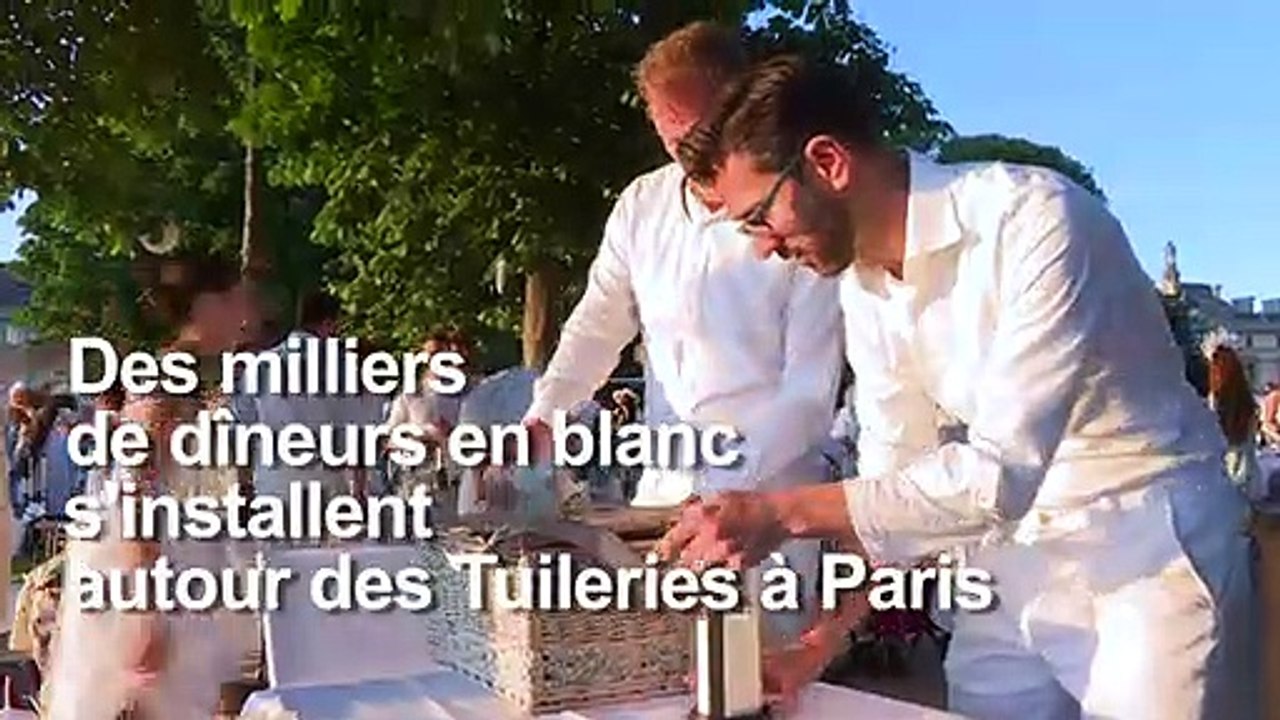 Paris: des milliers de "dîneurs en blanc" aux Tuileries