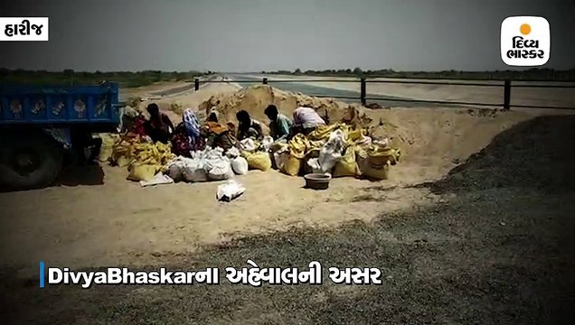 આખરે તંબોળિયા નજીક નર્મદા મુખ્ય કેનાલમાં 50 ફૂટ મોટા ગાબડાનું સમારકામ કરાયું